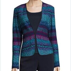 St. John Women’s Knit Cardigan Sweater Rainbow Stripes Size 10 Made In‎ USA